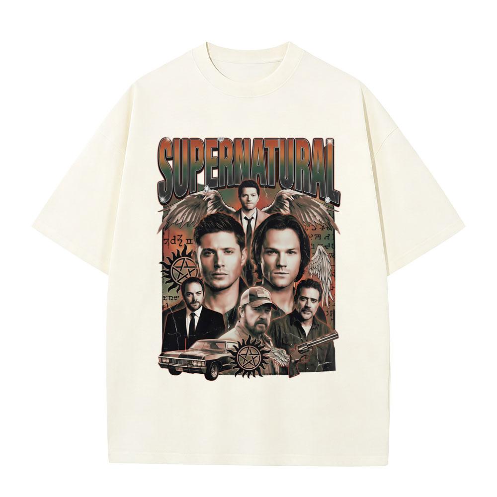 Supernatural Winchester Family Business Carry on My Wayward Son Graphic T Shirt Unisex Women Fashion Gothic Rock Oversized Tshirt
