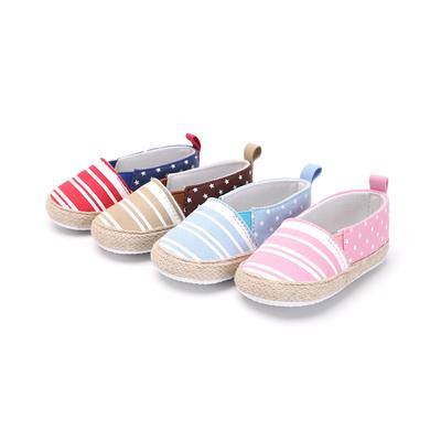 Toddler Girls Dot Strip Bowknot Summer Sandals Soft Sole Anti-Slip Baby Shoes