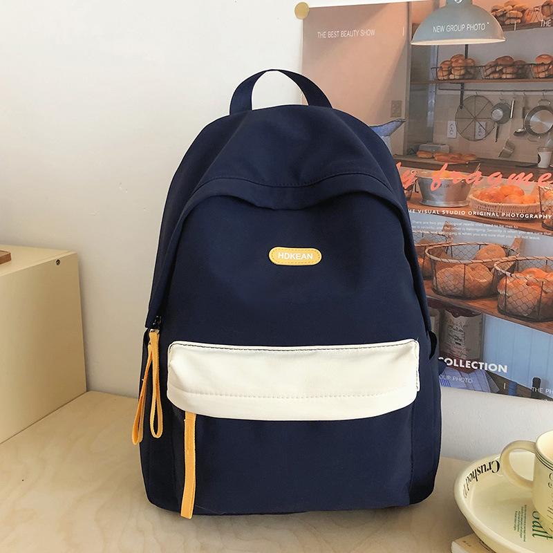High value, fresh and sweet contrasting color backpack, light and multi-pocket backpack for primary and secondary school students