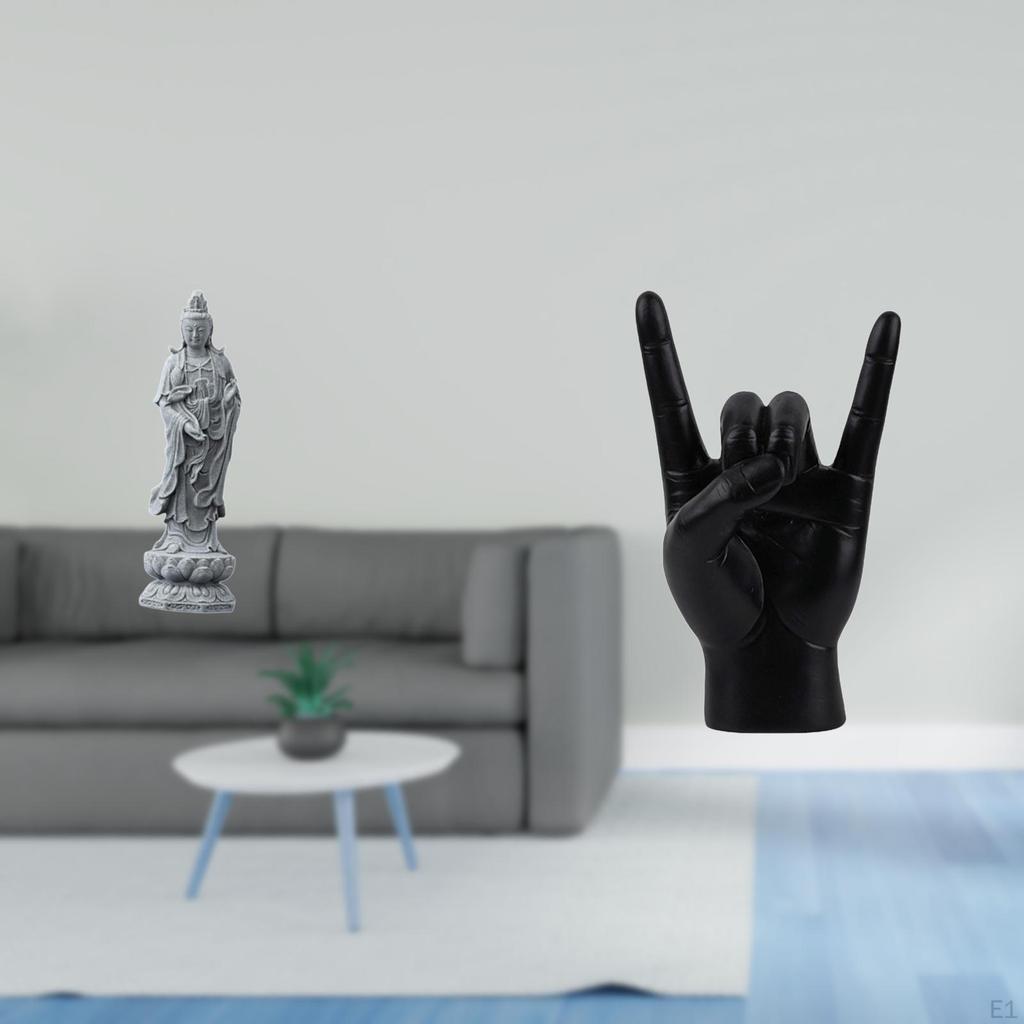 Guan Gesture Statue Ornament Traditional Figurine Female Buddha Creative Hand Sculpture for