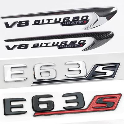 3D dopisy pro auta E63S AMG W212 W213 Nálepka na zadní kufr Odznak lemování blatníku V8 Biturbo 4matic Emblém Logo Příslušenství