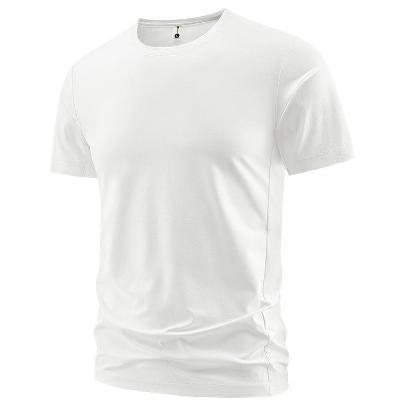 2026 Plus Size Summer Ice Silk Casual T-shirt for Men and Women - Breathable and Loose Fit for Outdoor Leisure