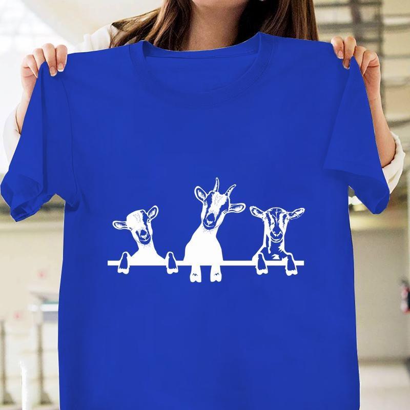 Funny Sheep Pattern Printed T-Shirt Fashion Funny Casual Loose Sheep Round Neck Short Sleeve Shirt Cute Sheep T-Shirt