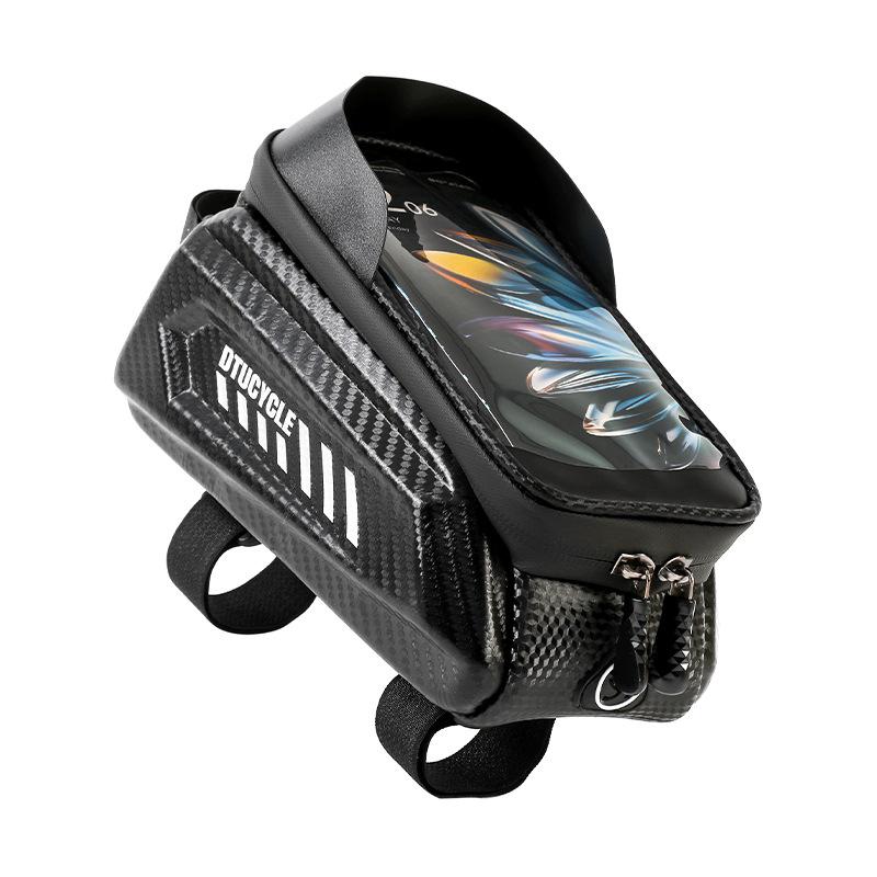 New Bicycle Bag, Bicycle Front Beam Bag, Hard Case Waterproof Mobile Phone Touch Screen Saddle Bag