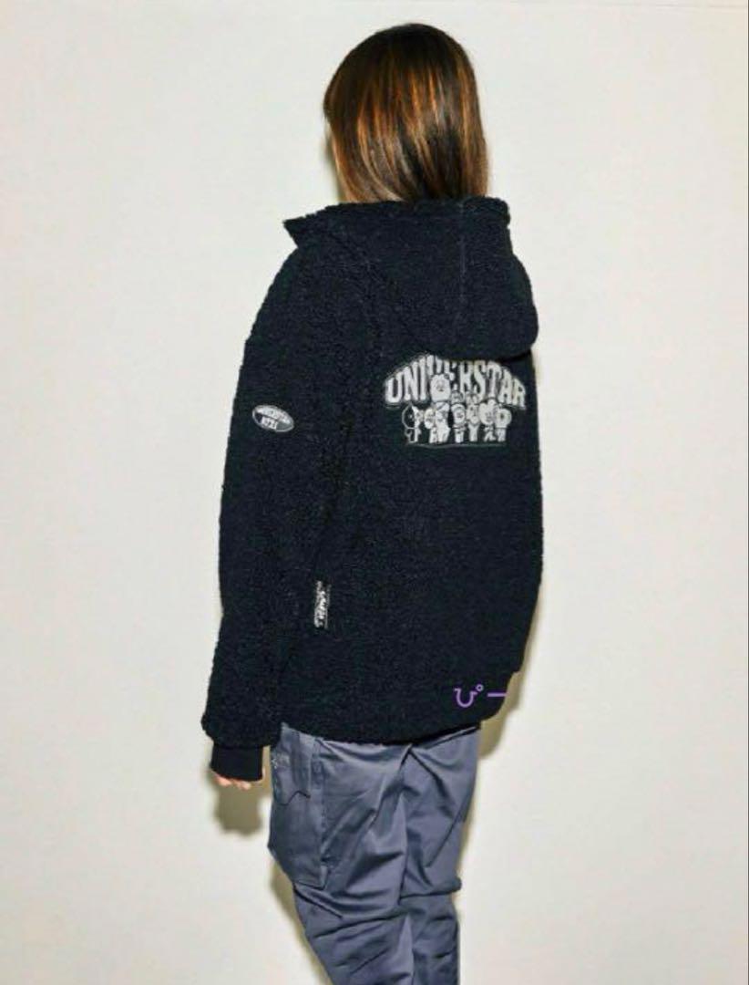 

[USED] Limited SALE BT21 Official Fluffy Fleece Hooded Jacket (L) & Pouch