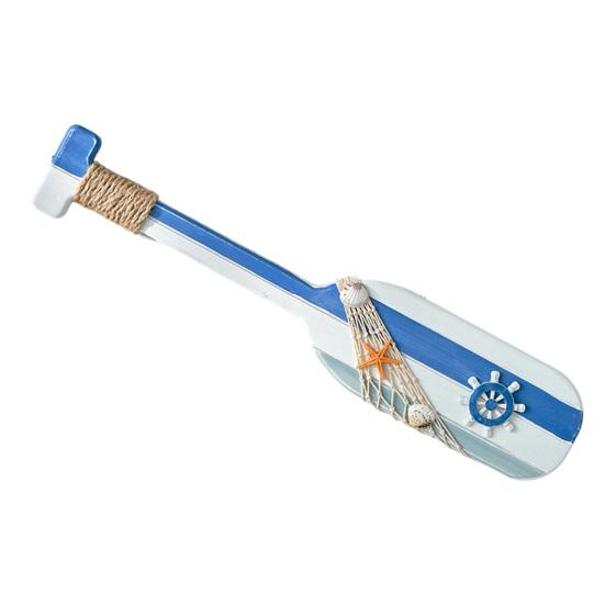 

19.7 Nautical Wooden Canoe Oar Wall Decor with Rope Rustic Mediterranean Style Paddle Wall Art for Summer Beach House Living Room Bedroom C