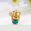 Sterling Silver 999 Cartoon Luck Beads Hand-Woven Rope DIY Jewelry Accessories