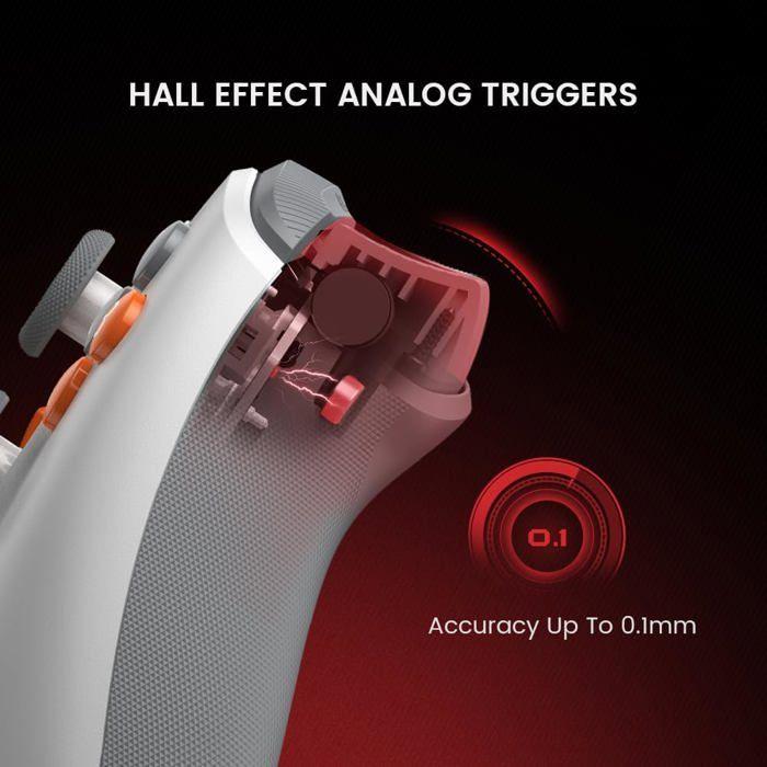 Manette de jeu - gamesir - t7 white - compatible xbox et pc - filaire - vibration intégrée