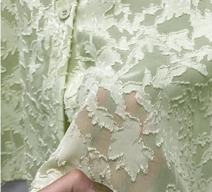 Japanese Korean Lace Chiffon Beach Top - Loose Airy Shirt