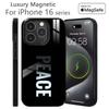 For Peace no War Phone Case For iPhone 16 15 14 13 12 11 Pro Max Plus Mini Magnetic Magsafe Wireless Charging Cover