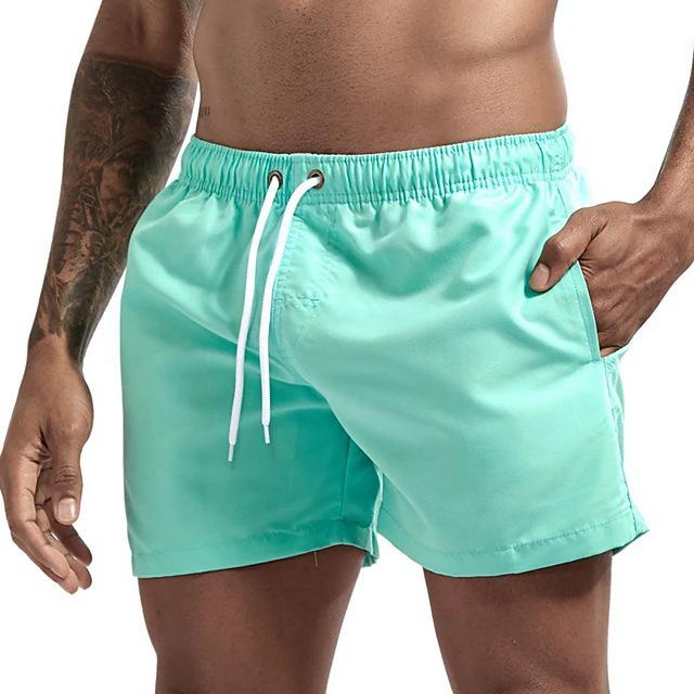 

Men s Summer Candy Color Casual Shorts: Five-Point, Ten Colors, Plus Logo S светло-синий