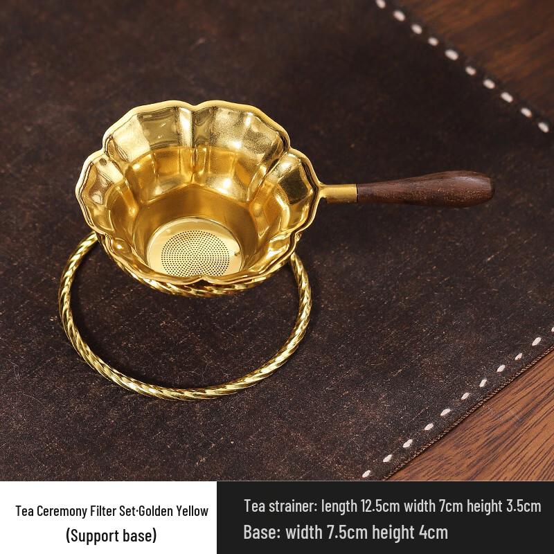 304 Stainless Steel Petal Tea Strainer with Double-Ring Base