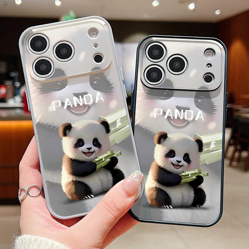Magnetic For Magsafe Case For iPhone 17 Pro Max Lovely Baby Panda Pattern Skin Feeling Cover For iPhone 16 15 14 13 Pro Max