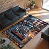Truck Theme Crystal Velvet Rug Personalized Custom Name Text Soft Floor Mat Home Decor