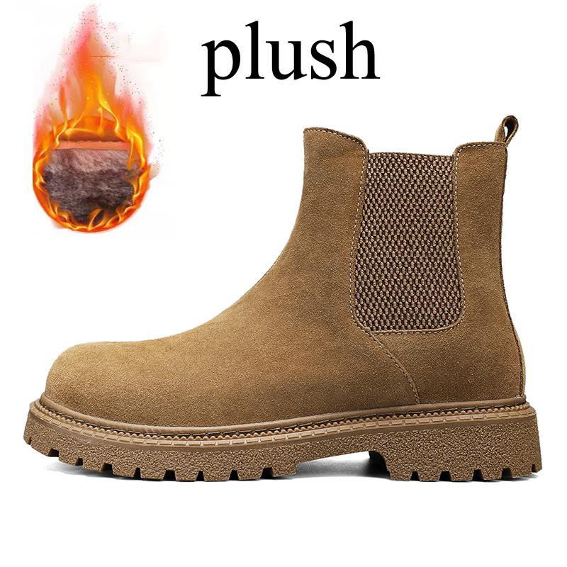 Men Winter Boots Ankle Leather Plush Casual Fashion Comfortable Wear For Daily Use Durable Material With Good Quality 38 7890₽