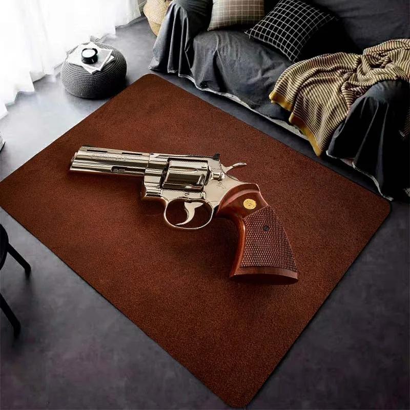 Cartoon Pistol Carpet for Living Room Children 's Bedroom  Decor Floor Mat Non-slip Kid Play Crawl Soft Rug Bathroom Door Mats