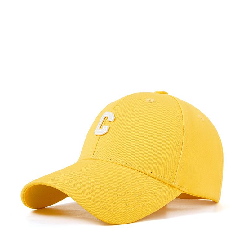 Multi-Color Good Quality C Letter Cotton Baseball Cap For Men And Women, Spring And Summer Sunshade, Sun Protection, Dome Curved Brim Cap