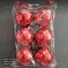 24Pack Christmas sphere decorations, Plastic Tree Hanging Decor, Multicolor Red 4cm
