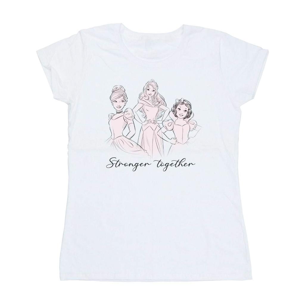 Disney Womens/Ladies Princesses Stronger Together Cotton T-Shirt