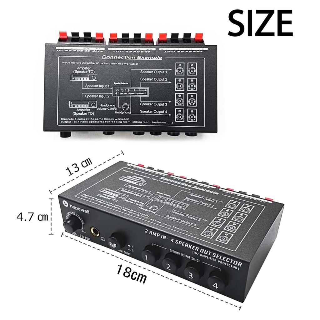 Felimoa Audio Accessories Speaker Selector Switch Push Type Input Terminal