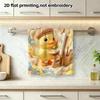 Painter Duck Inflated Print Towel, Cute Absorbent Quick Dry Hand Towel for Kids