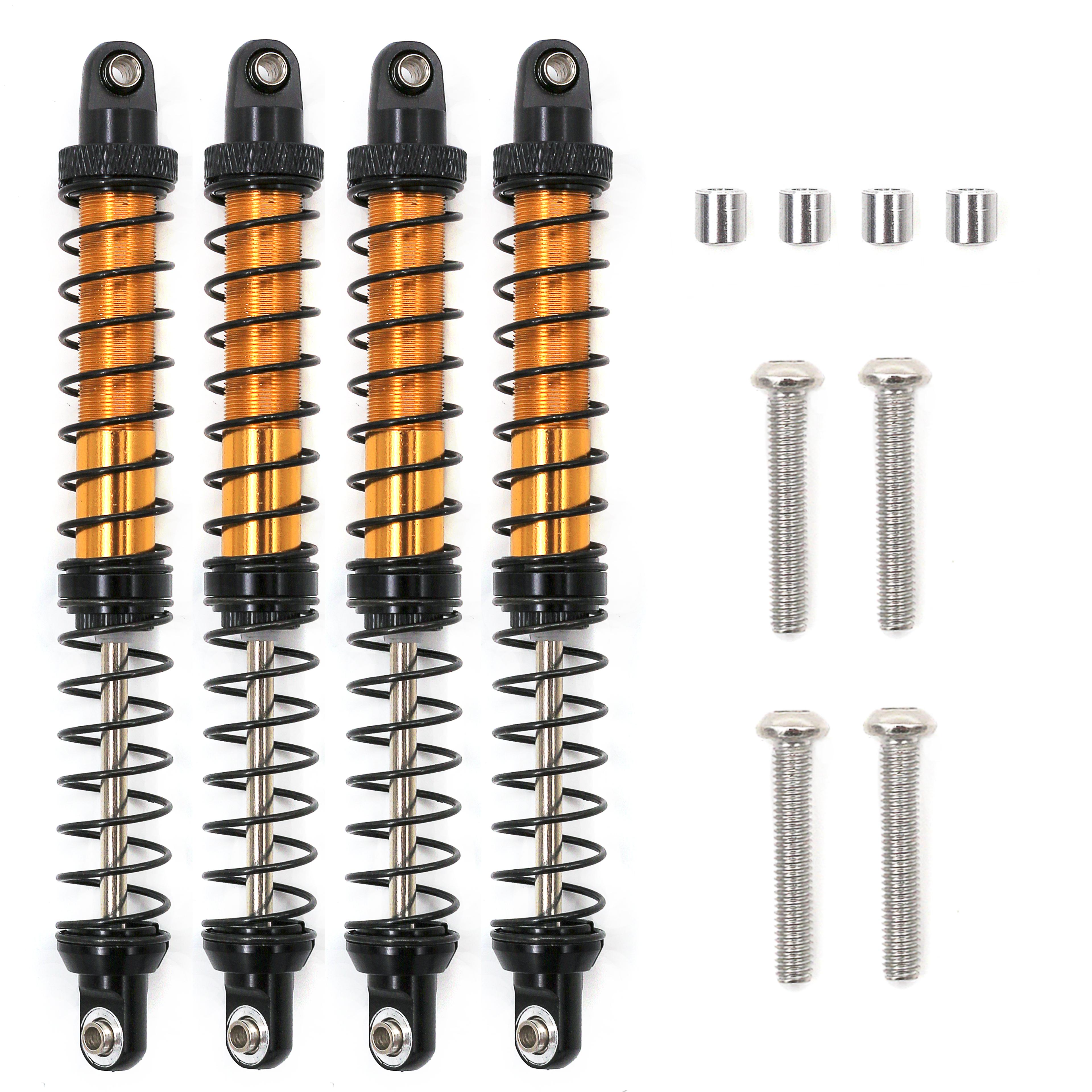 4 stuks Verstelbare 80mm Metalen Schokdemper voor 1/10 CC01 Afstandsbediening Crawler Off-road Auto 120MM