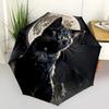 1pc Moonlit Cat Night Scene Auto-Fold Umbrella with One-Touch Open/Close - 8 Reinforced Ribs for Windproof Stability,  Yy251118127