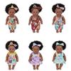 12Inch Soft Vinyl African American Doll With Fashion Afro Hairstyle For Kids Collectors Nursery Room Decoration