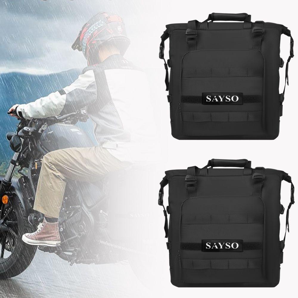 Motorcycle Side Bag Waterproof Saddle 25L-32L Expandable Pannier Bag Quick Release 3D Shape Motorbike Storage Bag 1/2PC