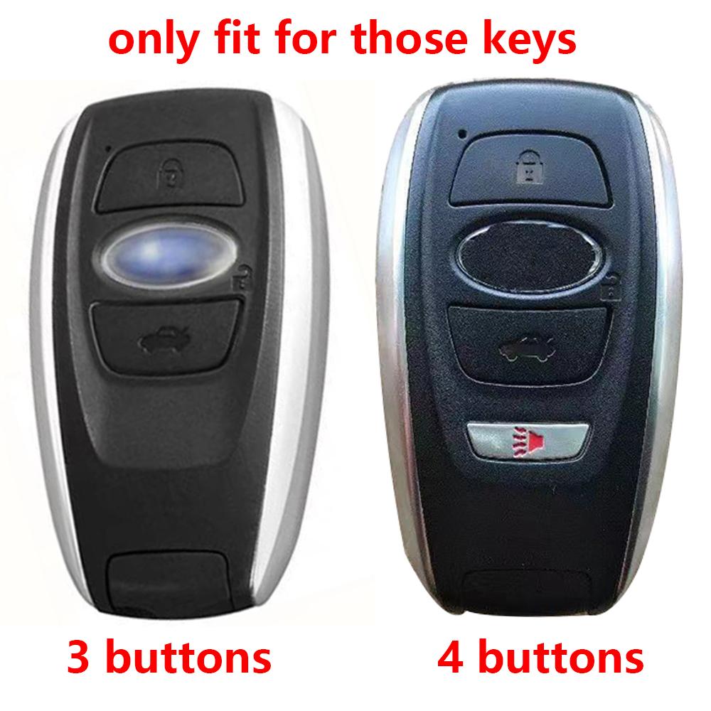 Silicone Key Cover Holder Shell Car Key Case for Subaru Forester XV BRZ LEGACY SV 2019 2020 3/4 Button Remote Keyless Protection