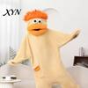 Warm Plush Onesie Funny Wearable Big Mouth Pajamas for Kids, Adults, Soft Kids Sleepwear Fleece Cozy Home Loungewear, Hooded One-Piece Jumpsuit Dress