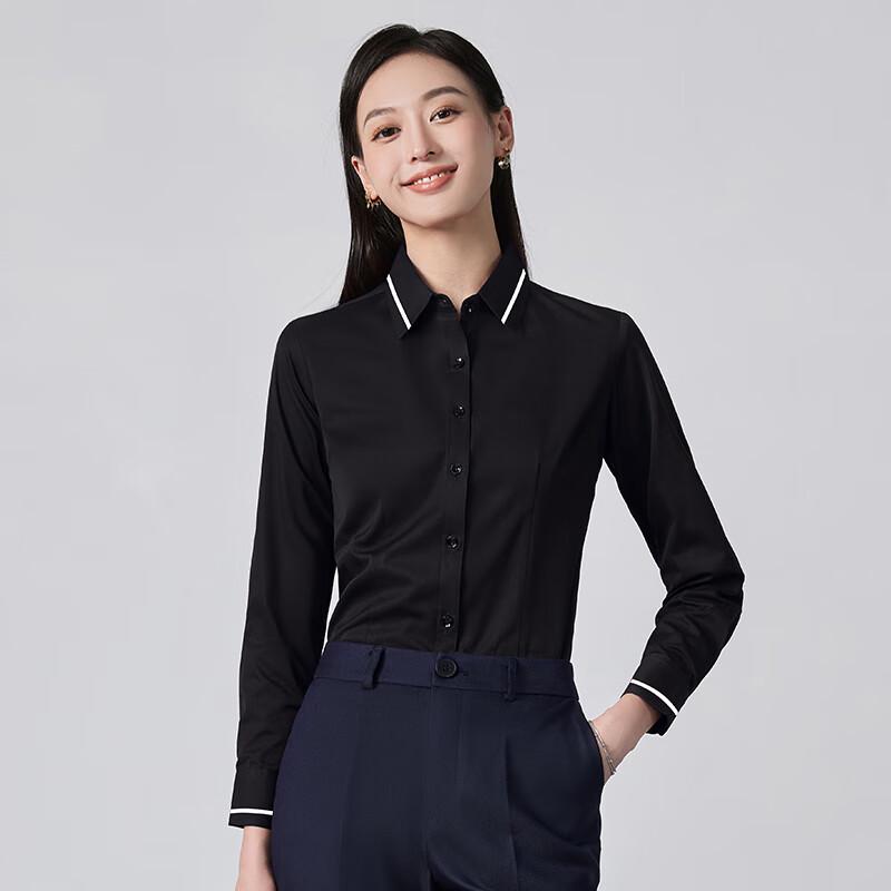 Trolman Women s Professional Long-Sleeve Wrinkle-Free Blouse M