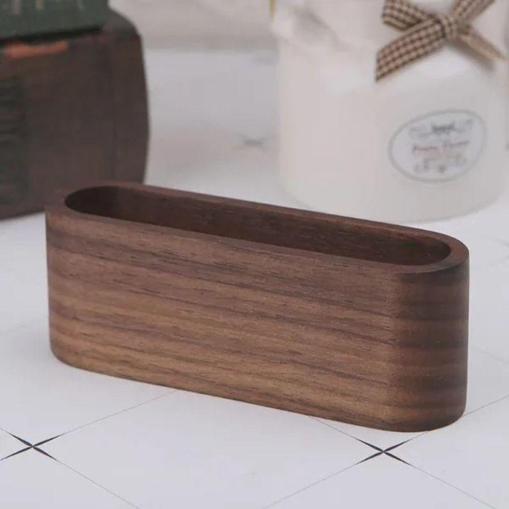 Supplies Desktop Storage Wooden Business Card Holders Cards Stander Cards Holder Card Organizer