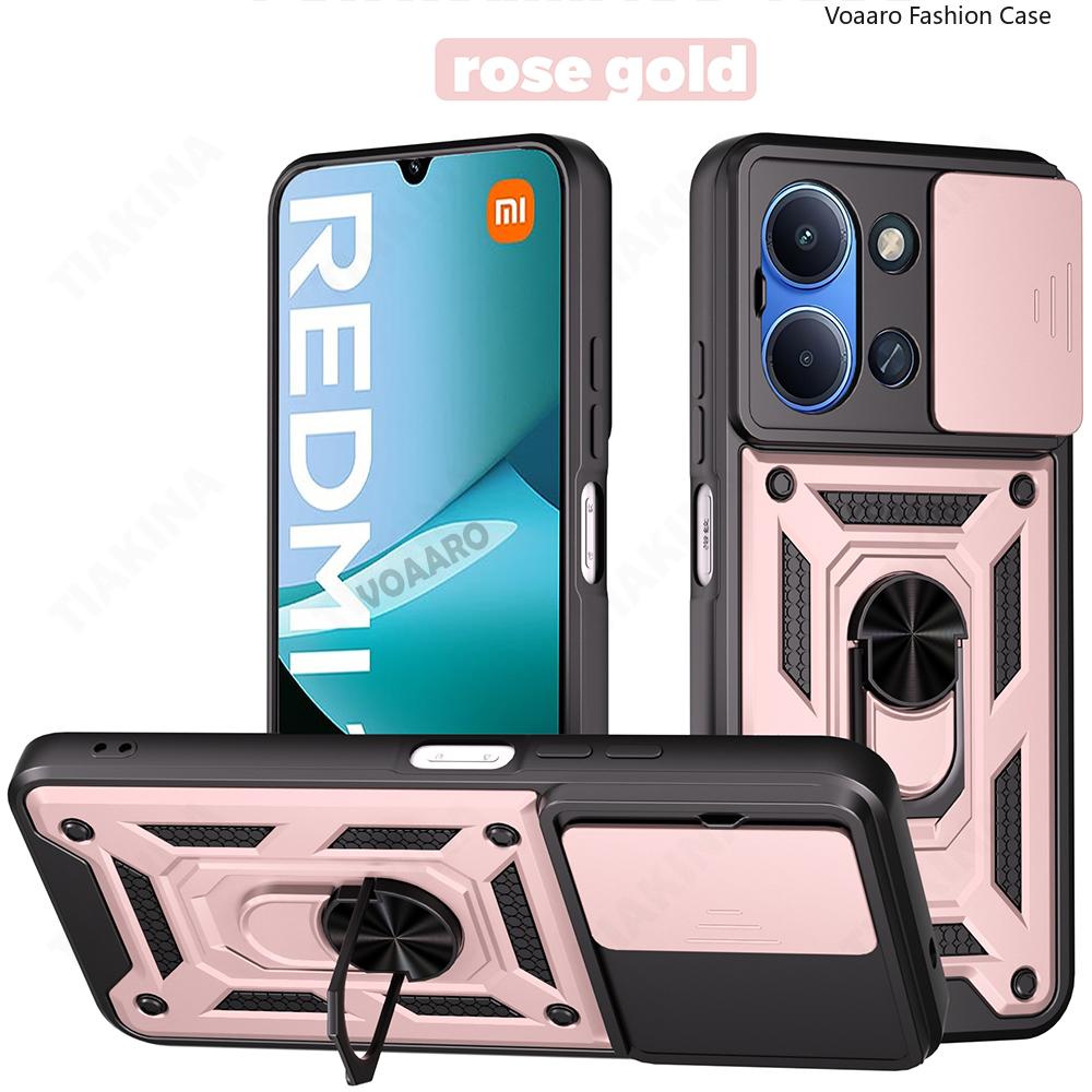 Schiebe-Objektivschutz Hülle für Xiaomi Redmi 15C 171mm Hülle für Redmi 15C EU 173mm Hülle Magnetischer Ring Ständer Halter Abdeckung Capa