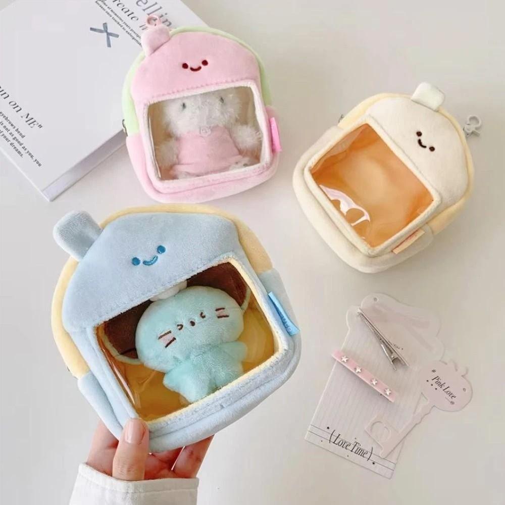 With Clear Window Doll Protector Case Plush Hanging Storage Bag Doll Display Bag Decorative Pouch