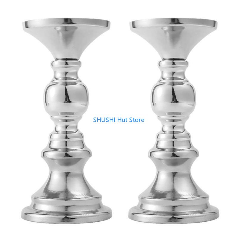 

Candlestick Iron Holder for Wedding, Birthday Party Ornament Set of 2 D57B
