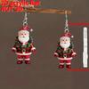 Cross-border hot-selling Santa earrings flat acrylic Christmas ornaments cartoon character earrings ornaments
