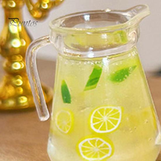 Miniature Lemon Tea Set Realistic Dollhouse Furniture Tea Set Simulation Lemonade Kettle Cup Drink Model for 1:6 1:12 Scale Doll House Mini Landscapes