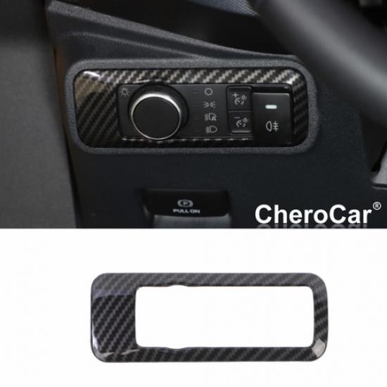Front Head Light Switch Panel Cover Trim for Ford Bronco -2025 Carbon Fiber