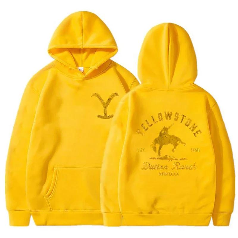 Klassische Mode Yellowstone Dutton Ranch Bedruckte Hoodies für Männer und Frauen Kapuzen-Jersey Sweatshirt Tops