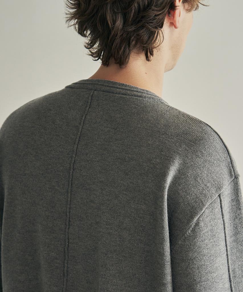 ROTEMBER Washable Soft Pintuck V-Neck Crop Knit [2 Colors]
