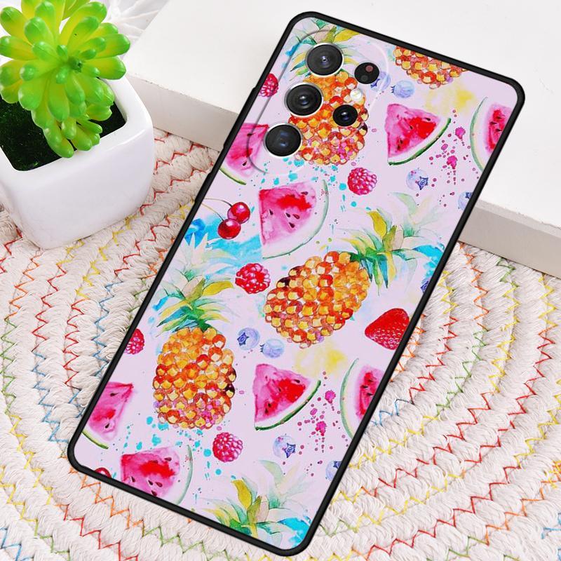 Summer Fruit Pineapple TPU Phone Case For Samsung Galaxy note 10 pro S26 S25 S24 S23 S22 Ultra Plus S21 FE S20 Shockproof Cover