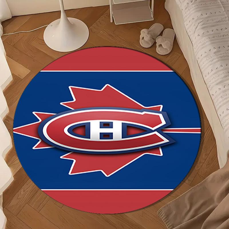 Montreal Ice Storm Round Rug for Livingroom,Bedroom, Palyroom, Chair Rug, Area rug, Circle Carpet, Large Size Decor Fan Christmas gift