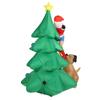 Dog Bite Old Man"s Christmas Tree LED Growing Inflatable Christmas Tree for Outdoor Grden Yard EU