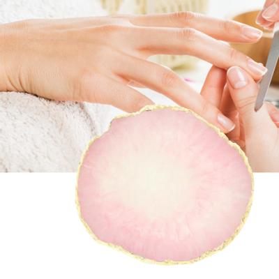 Tavolozza creativa di colori per unghie in resina con bordo dorato, per miscelare disegni, vernici espositore per manicure per fai da te