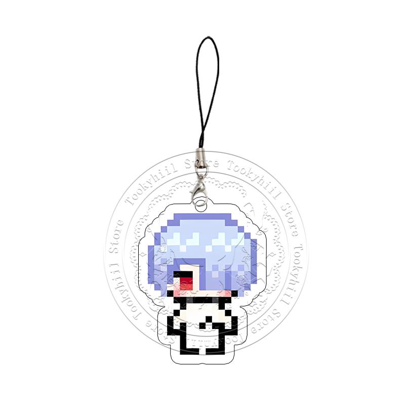 Pixel Panty Stocking with Garterbelt Phone Straps Key Charms Cosplay Props Bag Accessories Scanty Cartoon Pendant Festival Gift