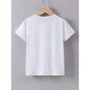 Kids Crewneck Short Sleeve T-Shirt, Cute Cartoon Placement Print