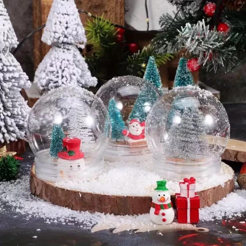 A Top Quality Multi-Use Clear Plastic Water Globes DIY Craft Props Empty Snow Globes with Screw off Cap for Snow Globe Making