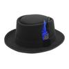 Unisex Round Top Woolen Small Hat, Gentleman Jazz Hat, Holiday Versatile Decorative Hat