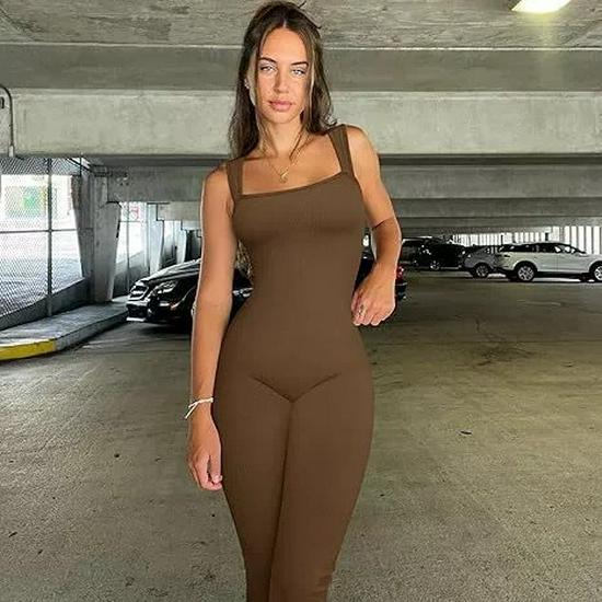 

European & American Cross-border Slim Sport Casual Vest Jumpsuit Medium